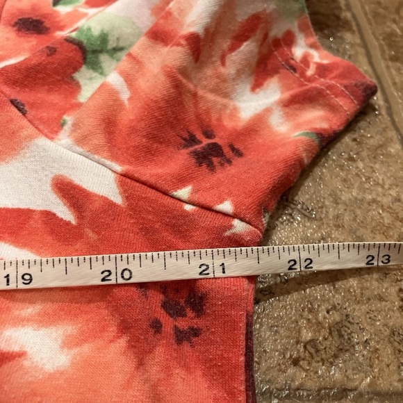 Blair Vintage Floral Shirt Medium Red 80s 90s Cotton Blend Top - Picture 6 of 6